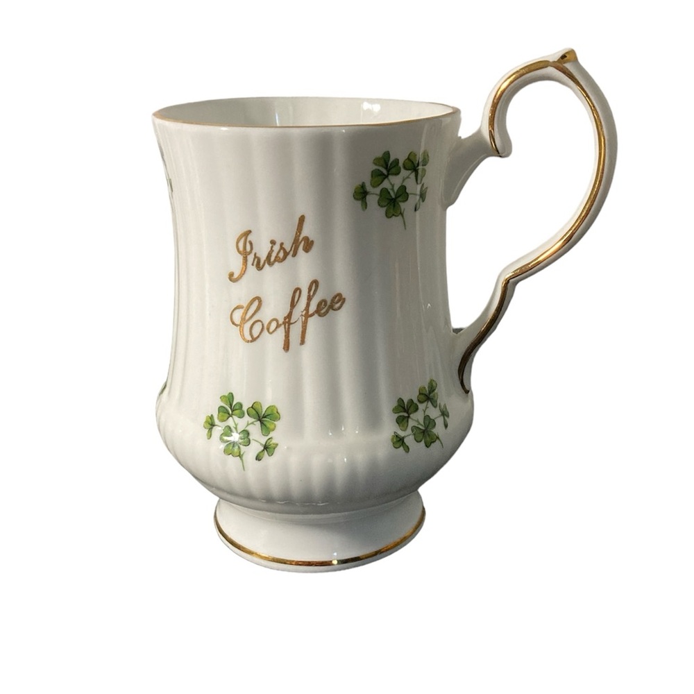 Royal Windsor Fine Bone China Irish Coffee Cup with 3 Leaf Clovers